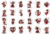 Whimsical Valentine's Fairy Clipart, an Illustration by designcity5 (Thumbnail 2 of 5)
