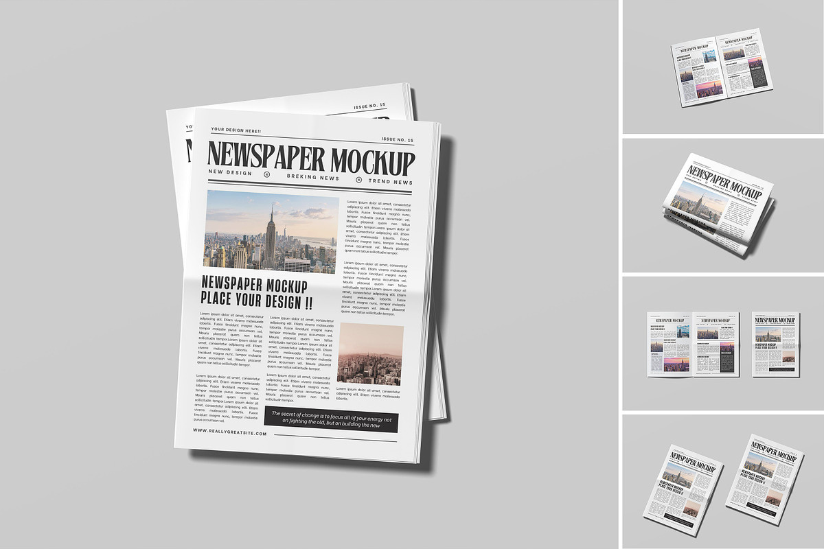 Newspaper Mockup, an Advertising Mockup by graphicsecond (Photo 1 of 6)