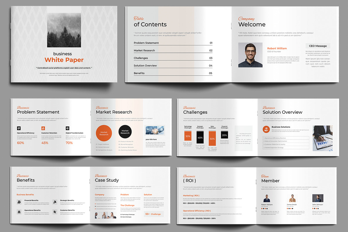 Editable Business White Paper Layout, a Brochure Template by MightyDesign (Photo 1 of 9)