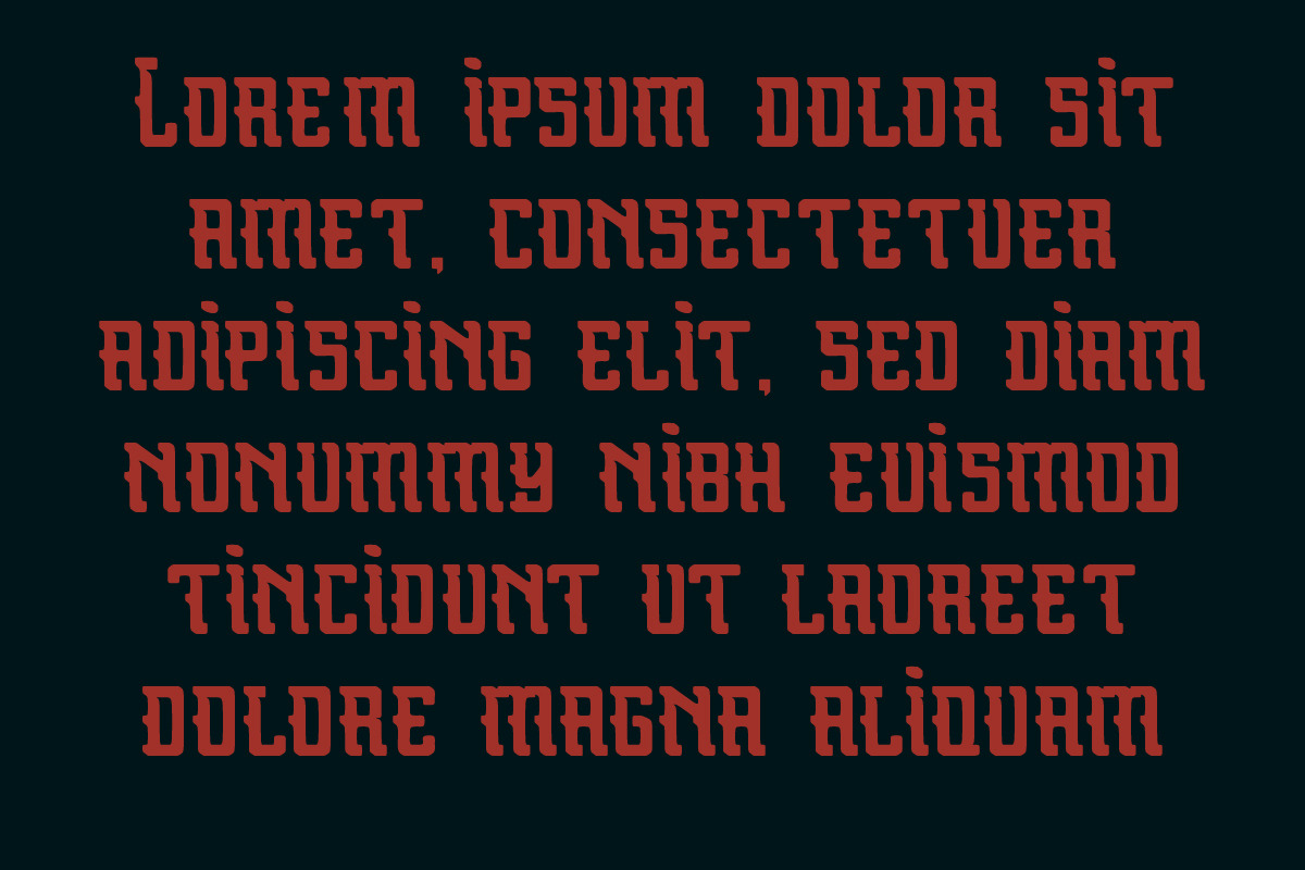 Ambeigu Vintage Display Font, a Blackletter Font by IHDSTD (Photo 9 of 9)