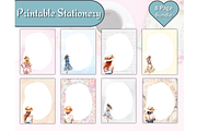 Summer Girls Stationery Printable, a Stationery Template by Pixels N Bows (Thumbnail 2 of 3)