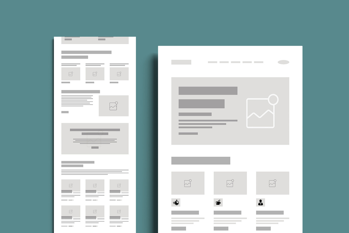 Sport Wireframe Landing Layout, a Wireframe Template by MightyDesign (Photo 2 of 6)