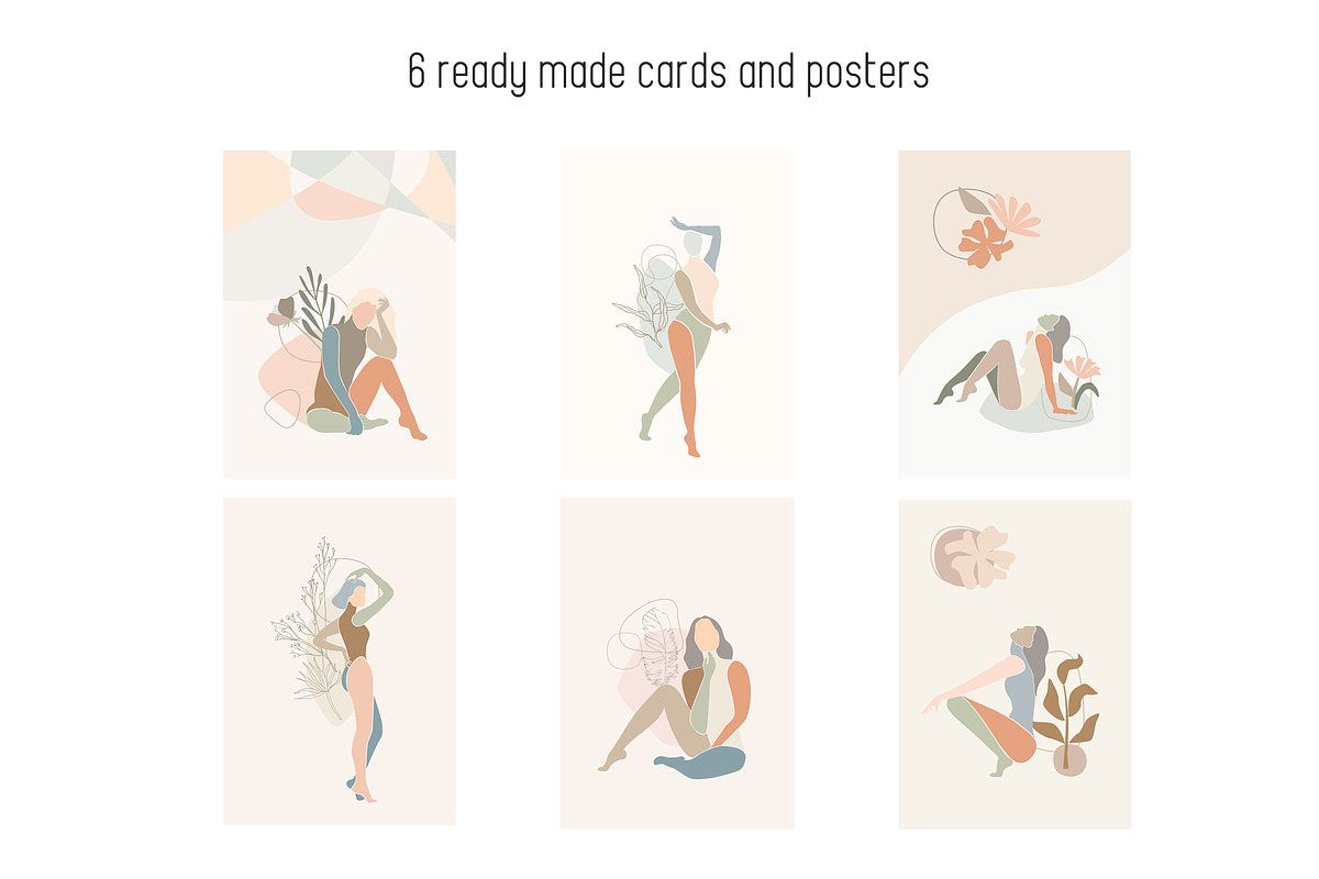 Femininity modern graphic collection, a Decorative Illustration by dasha mo (Photo 8 of 9)
