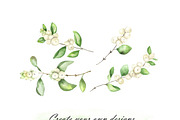 Watercolor snowberry clipart, an Illustration by OlDm_Shop (Thumbnail 7 of 11)
