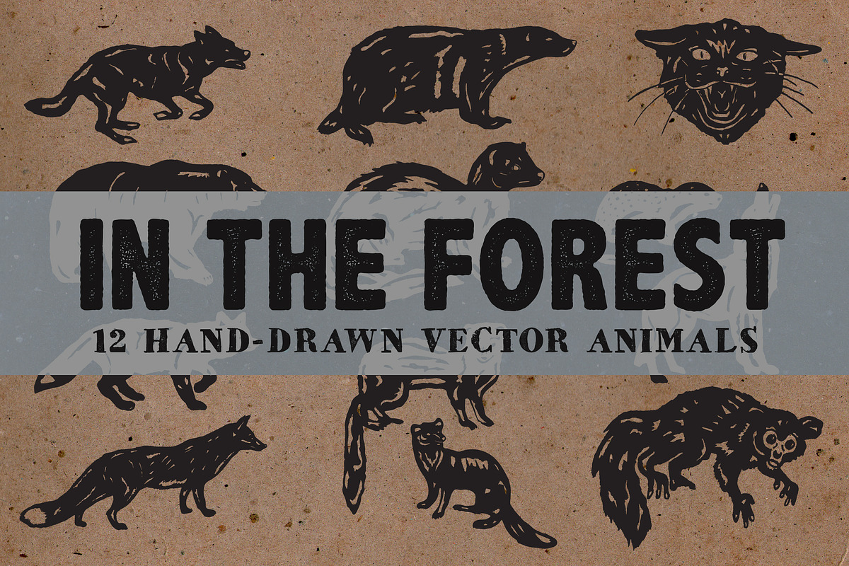 MegaBundle of Hand-drawn products, an Animal Illustration by Guerillacraft (Photo 4 of 5)