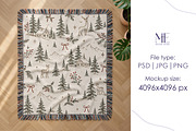 Woven Throw Blanket POD Mockup Canva, a Household Mockup by Mie Mockup Studio (Thumbnail 4 of 10)