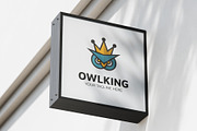 Owl King Logo, a Branding & Logo Template by Logo Lab (Thumbnail 1 of 2)