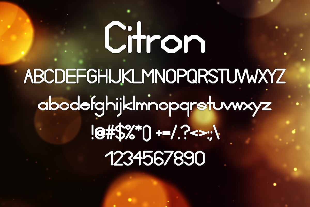 CITRON font preview 2