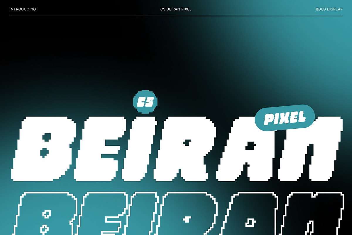 CS Beiran Pixel, a Sans Serif Font by Craft Supply Co. (Photo 1 of 8)