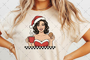 Retro Girl Christmas Coffee Club PNG, an Illustration by Craft Nest (Thumbnail 3 of 6)