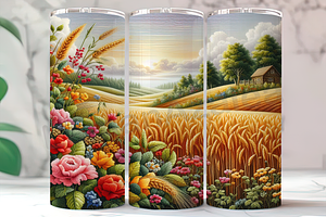 3D Embroidered Fall Tumbler, a Background Photo by LamanAzalea