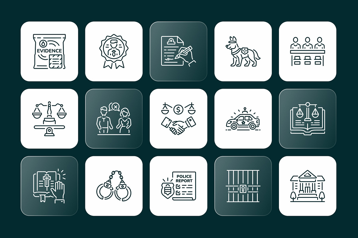 Law and Justice Icon Set, an Outline Icon by Prosymbols (Photo 5 of 7)