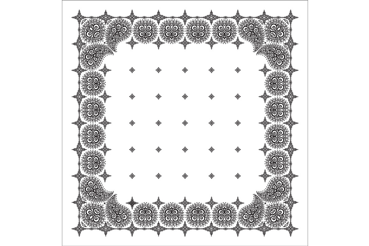Set Of 4 Paisley Bandana's, a Pattern Graphic by Bakhtiozin art graphic (Photo 5 of 5)