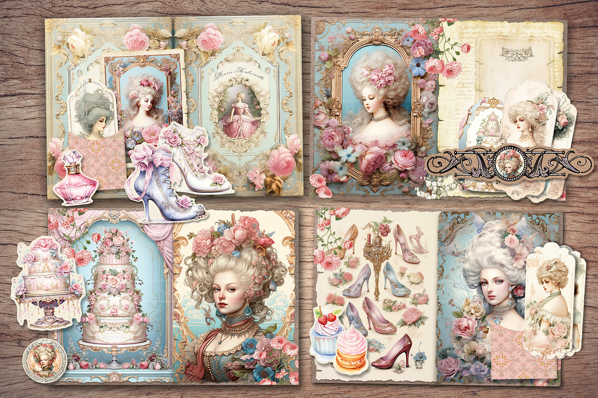 Marie Antoinette Scrapbook Kit, a Person Illustration by Secret Helper (Photo 2 of 8)