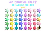 3D stars clip art. Star icon PNG, a Texture Illustration by VectoriyA (Thumbnail 2 of 3)