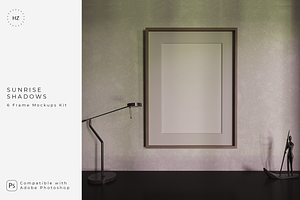 Sunrise Shadows | 6 Frame Mockups, a Print Template by Creative Studio HZ