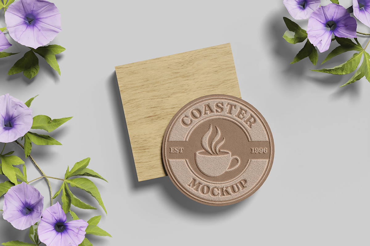 Clean Coaster Branding Mockup, an Advertising Mockup by My Code Std (Photo 3 of 6)