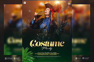 Costume party PSD Flyer, a Poster Template by SethDesign Studio
