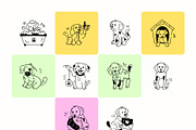 Dog Doodle Icons, a Solid Icon by Prosymbols (Thumbnail 8 of 8)