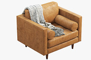 Briar Leather Chair brown and black, a Furniture 3D Model by 3dmitruk (Thumbnail 5 of 24)