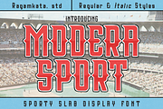 Modera Sport - Display Slab Font, a Slab Serif Font by RagamKata (Thumbnail 1 of 12)