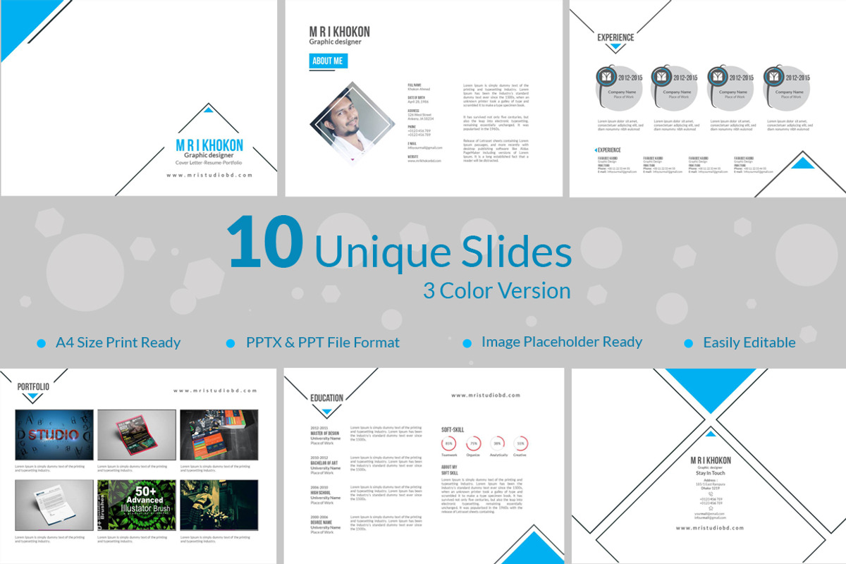 Corporate CV PowerPoint Tamplate, a Presentation Template by MRI STUDIO (Photo 1 of 8)