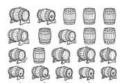 Vintage Wooden Barrel Illustrations, a Finance Illustration by CarWrap design (Thumbnail 3 of 3)