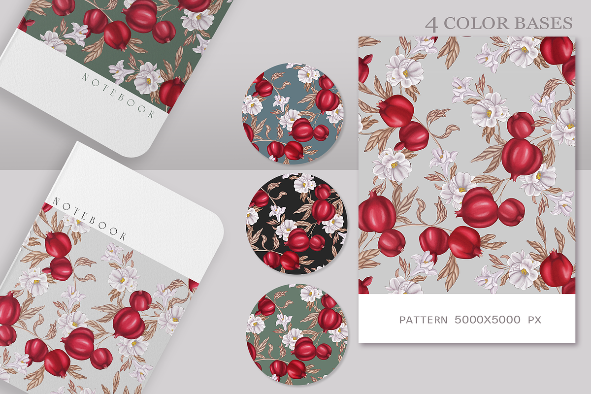 Pomegranate collection. Patterns, a Pattern Graphic by DamriNa art (Photo 4 of 9)