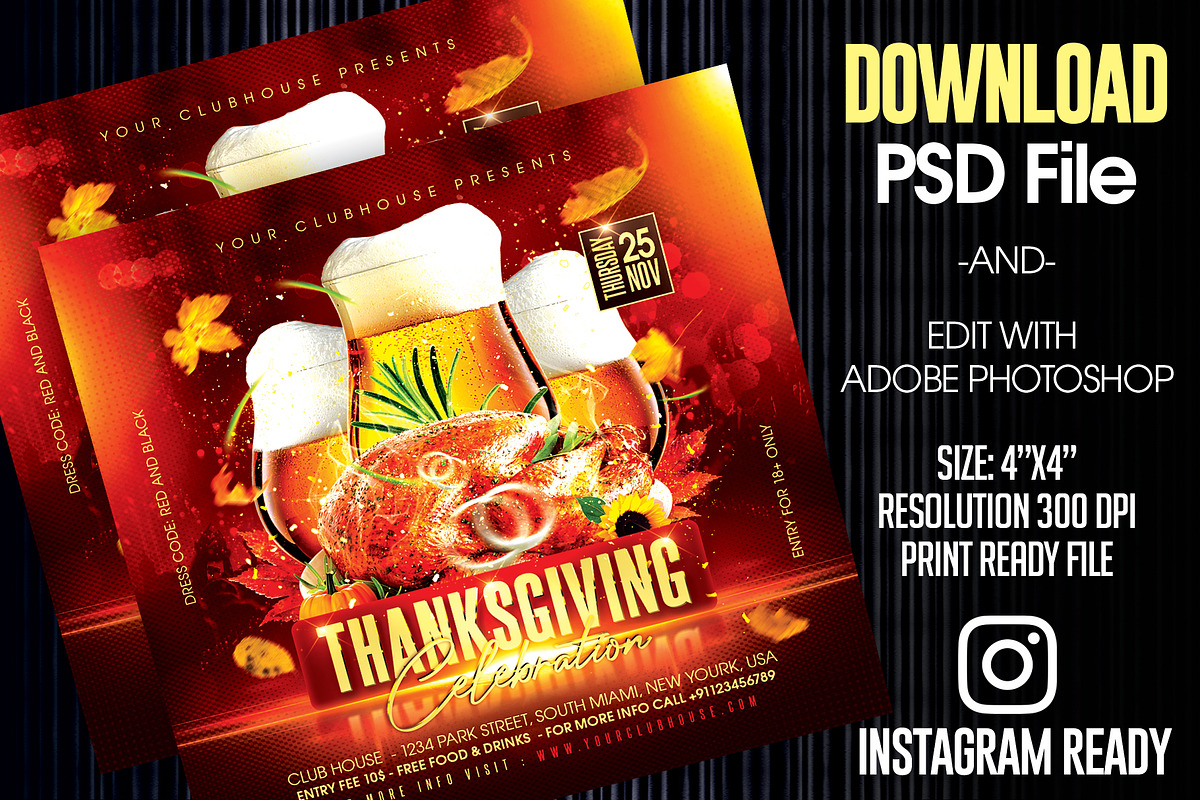 Thanksgiving Flyer, a Templates & Theme by MithilaCreation (Photo 2 of 6)