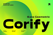 Corify Sans Geometric Font, a Sans Serif Font by Rasio Studio (Thumbnail 1 of 13)