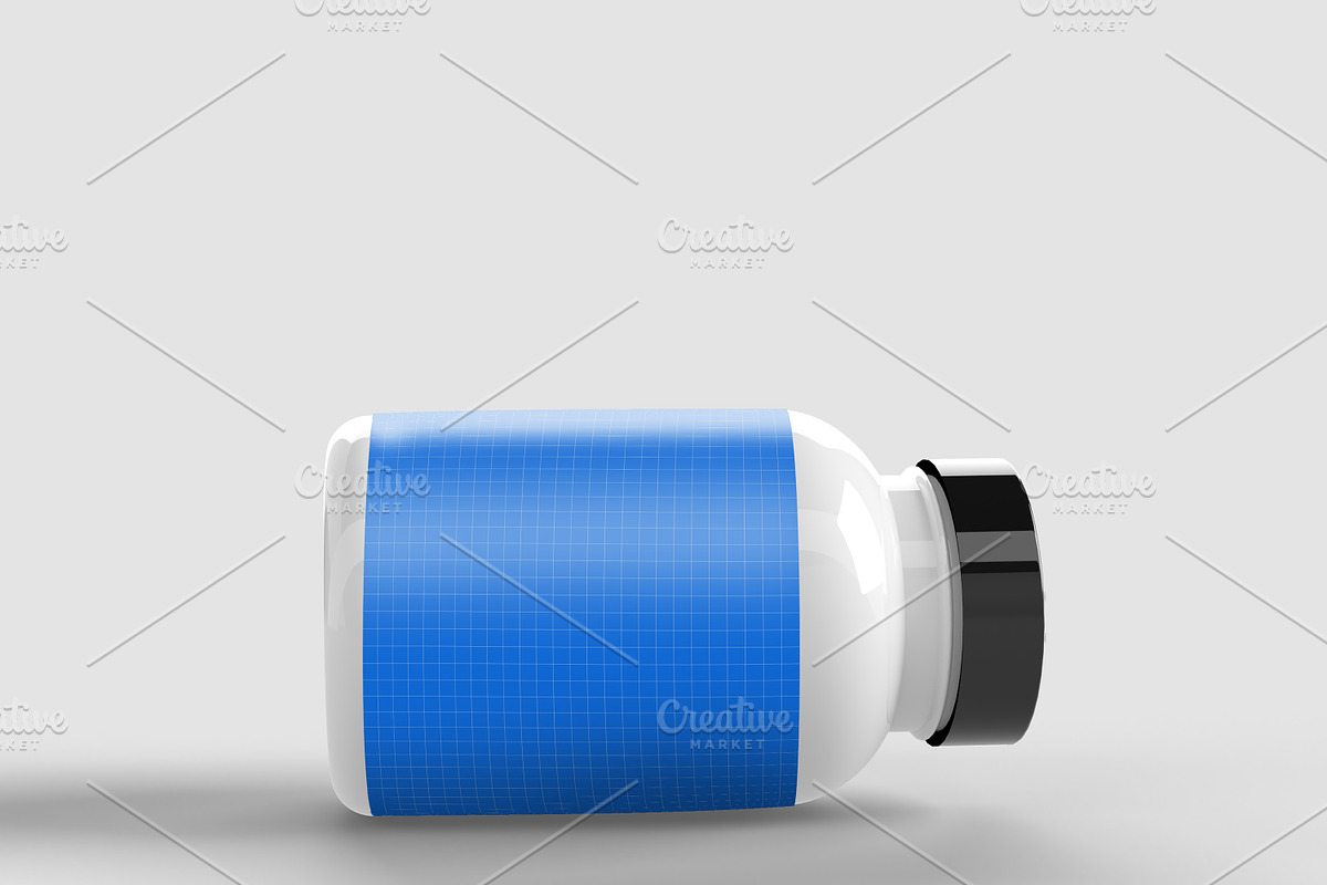 White Pills Bottle Mockup Set, a Cups & Container Mockup by DigiArt (Photo 6 of 10)