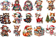 Patchwork Christmas Cute Animals PNG, an Illustration by Designking (Thumbnail 2 of 5)