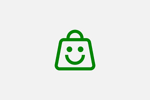 Happy Shop Smile Bag Logo, a Branding & Logo Template by kurostd