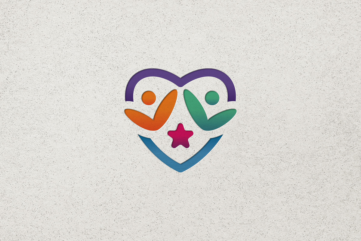Colorful Kids Education Heart Logo, a Branding & Logo Template by Luxury Logos (Photo 4 of 4)