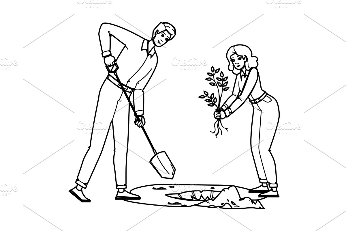 eco environmental stewardship vector, a Person Illustration by pikepicture