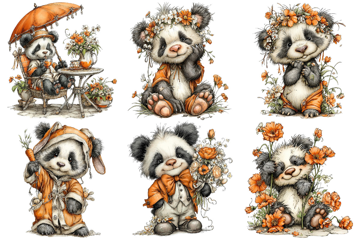 Whimsical Easter Panda Clipart, an Illustration by Pixels.Craft (Photo 5 of 5)