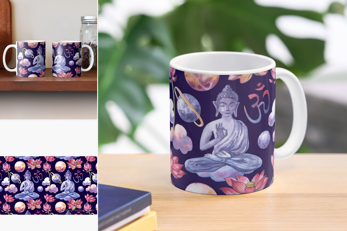 Watercolor buddha, an Illustration by Steshnikova (Photo 5 of 8)