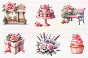 Pink Roses Pamper Time Clipart, an Illustration by CreationArt (Thumbnail 6 of 6)
