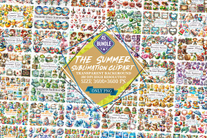 Hello Summer PNG Clipart Huge Bundle, a Graphic by designcity5