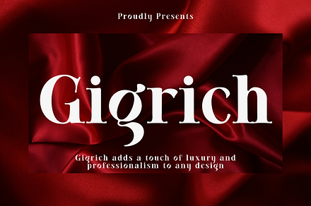 Gigrich - Serif, a Serif Font by BearyType Studio