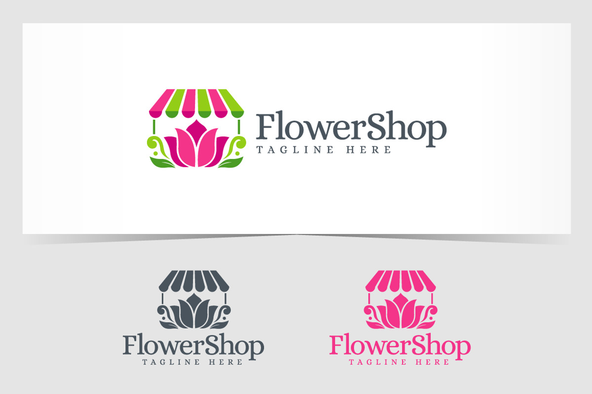 Flower Shop Logo Template, a Branding & Logo Template by emotions76 (Photo 2 of 2)
