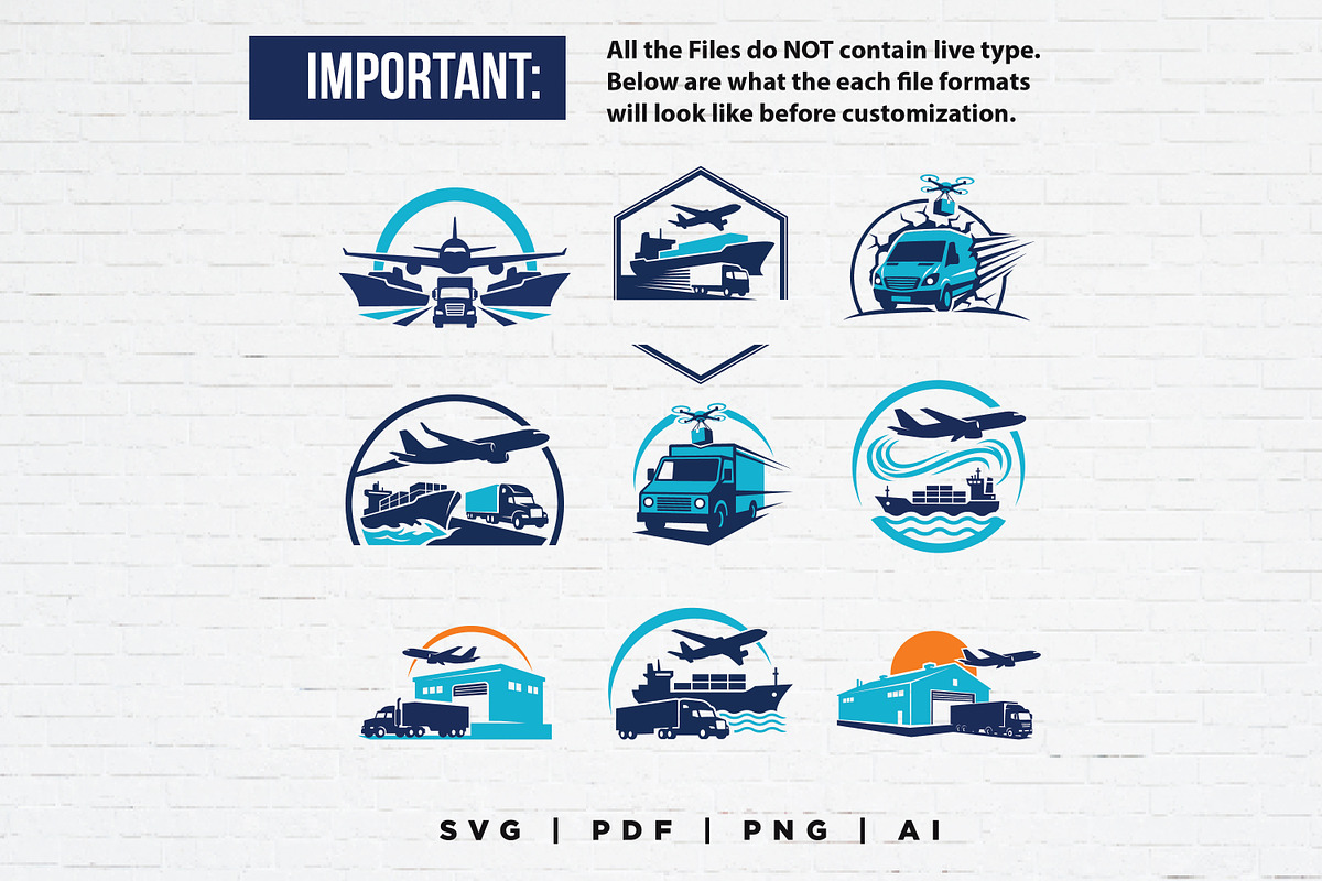 Shipment and Cargo Logo Bundle, a Branding & Logo Template by Guavanaboy (Photo 2 of 3)