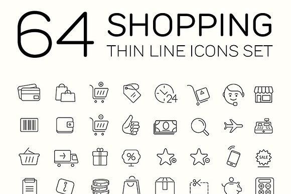 E Commerce And Shopping Icons.