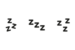 Sleeping Zzz Icons, an Object Illustration by Gentle Studio