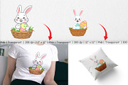 Easter Bunny Clipart, a Graphic by Artnoy (Thumbnail 3 of 5)