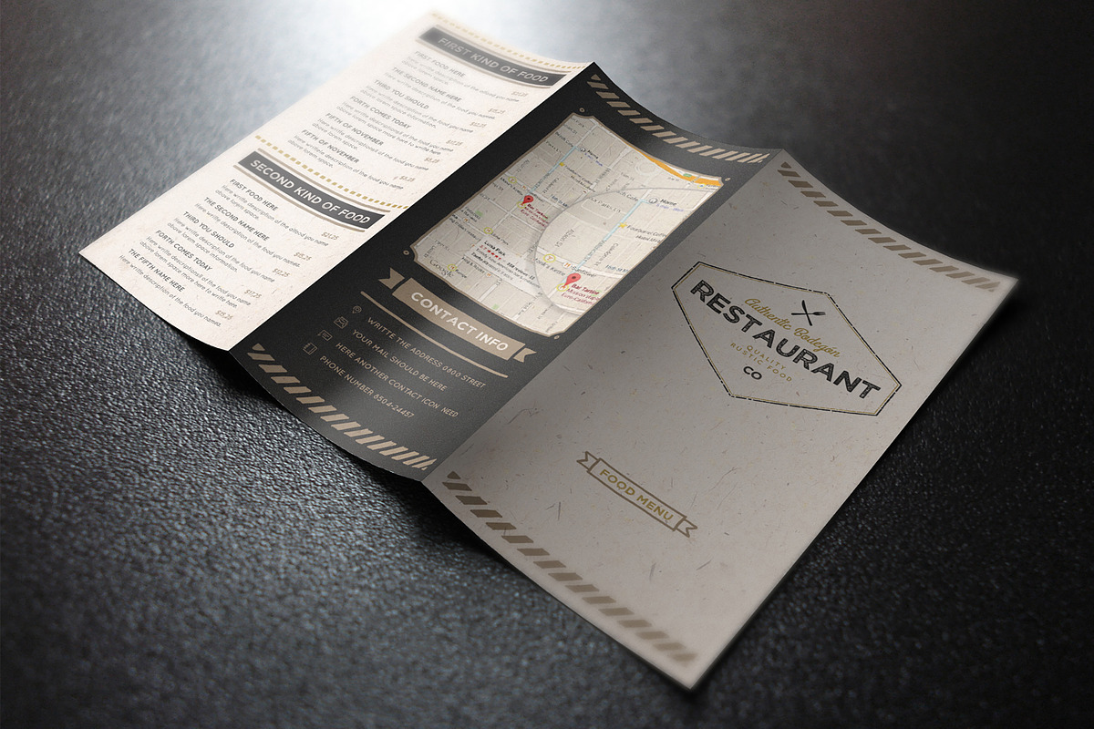 The Rustic Menu, a Brochure Template by Luuqas Design (Photo 1 of 11)