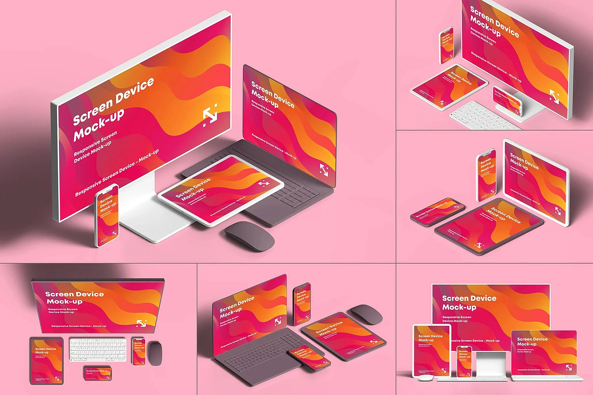 Responsive Clay Screen Device Mockup, a Device Mockup by zippypixelstudio (Photo 1 of 13)