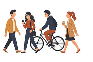 Young people socializing on a city, a Person Photo by ZinetroN