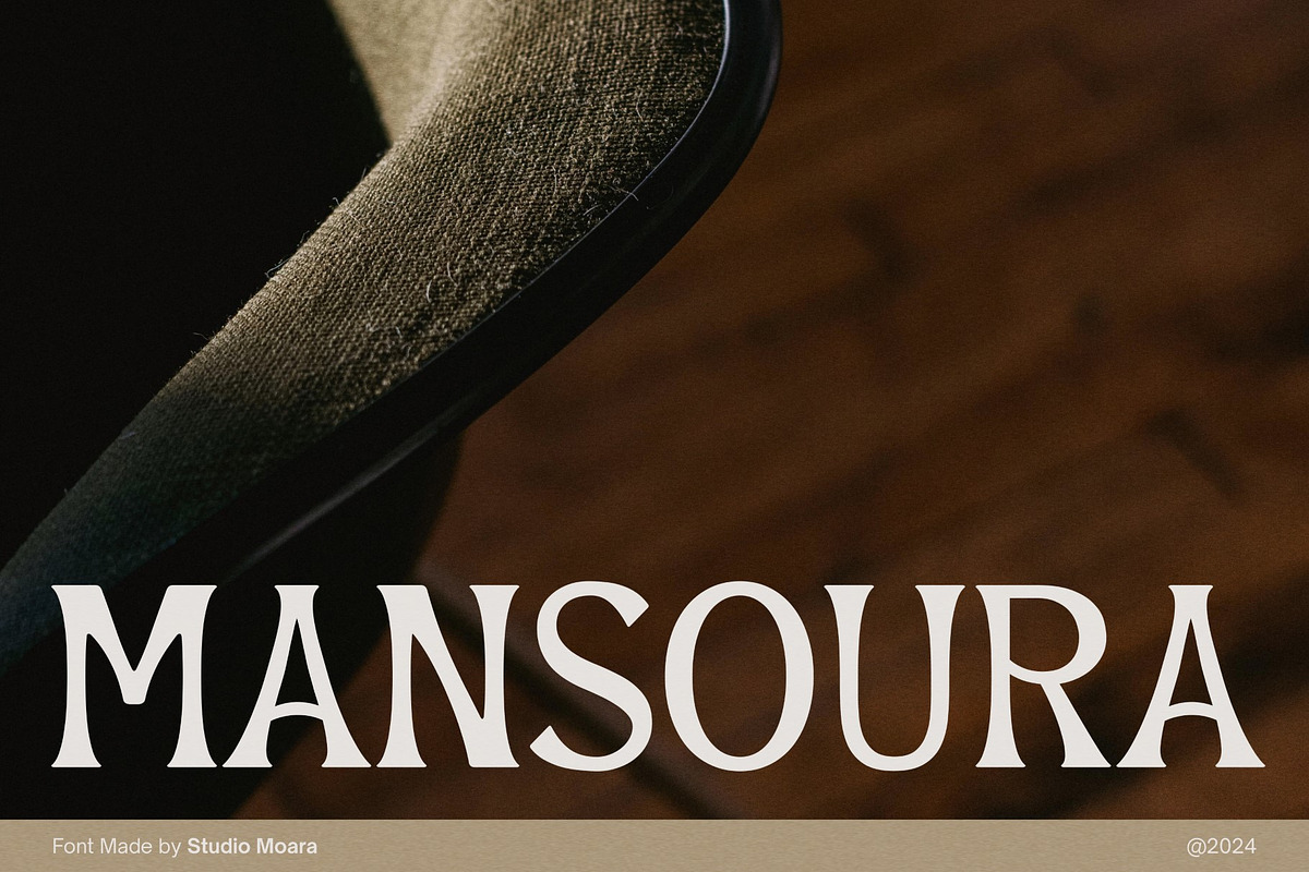 Mansoura - Display Font, a Serif Font by Studio Moara (Photo 1 of 8)