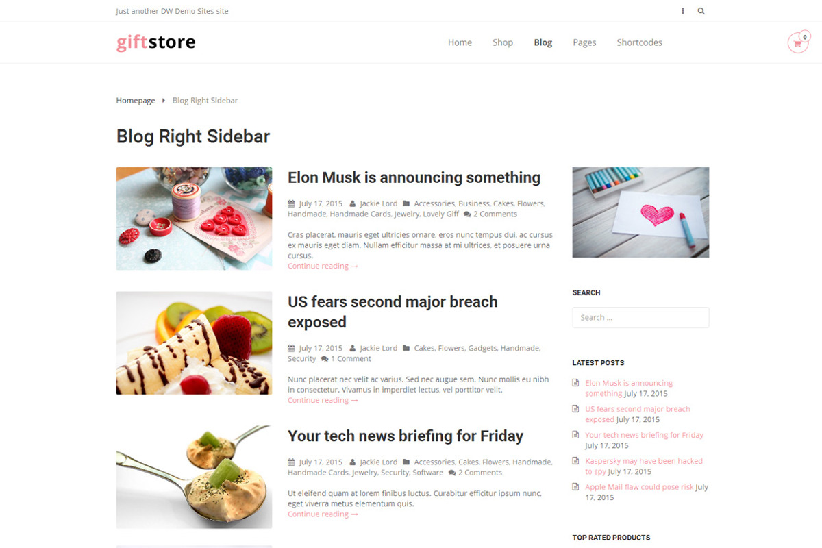 DW GiftStore - WP eCommerce Theme, a WordPress Template by DesignWall (Photo 4 of 6)